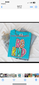 Be Kind- Dalmatian Doodle print
