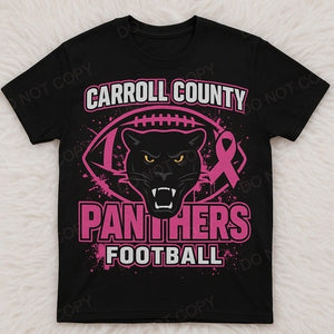 Pink Out Panthers Football - Black Shirts Only